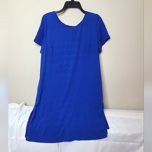 Royal Blue AGB Dress 2 Side Zip on hips Flattering Size 14